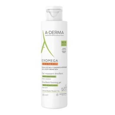 Aderma Exomega Control Gel Moussant Emollient Visage Corps 200 Ml