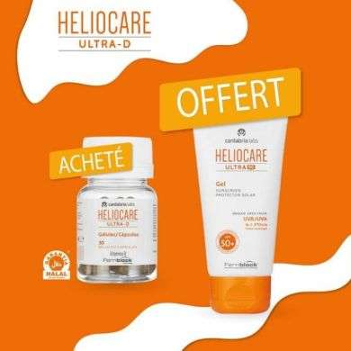 Cantabria Offre Heliocare Ultra D 30 Capsules + Ulra 90 Gel Solaire Spf50+ Offert