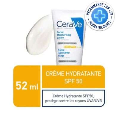 Cerave Creme Hydratante Visage Spf 50 52 Ml