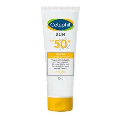 Cetaphil Sun Light Gel Spf 50+ Peaux Sensible Et Grasse 50 Ml