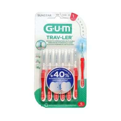 Gum Brossette Inetdentaire Reutilisable 0.8Mm Ref 1314 6 Unites