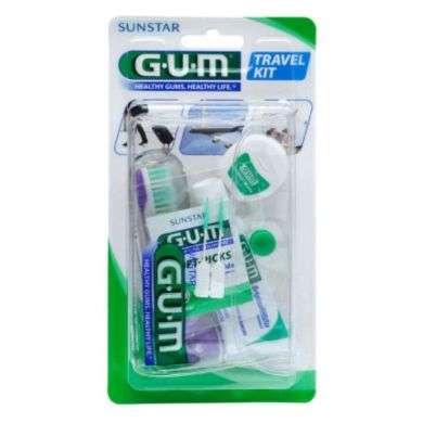 Gum Kit Voyage Brosse A Dents+ Fil Dentaire+Dentifrice Ref 156