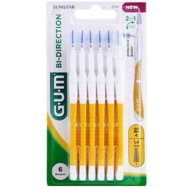 Gum Manche Par 6 Unites Avec Brosette Super Fine 1.4 Mm Ref 2714