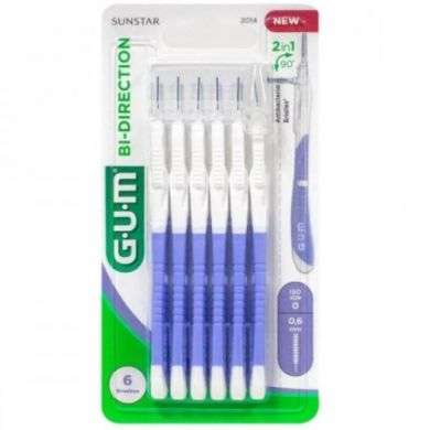 Gum Manche Par 6 Unites Avec Brossette Mega Micri Fine 0.6 Mm Ref 2014