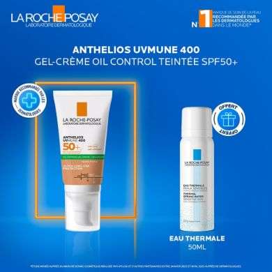 La Roche Posay Offre Exclusive Web Anthelios Uvmune 400 Gel Creme Oil Control Teinte Spf 50 + Eau Thermal 50 Ml Offerte