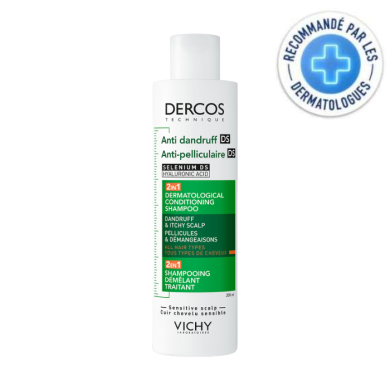 Vichy Dercos Ds 2 En 1 Shampoing Anti Pelliculaire Demelant Traitant 200 Ml