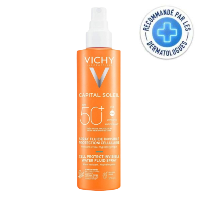 Vichy Capital Soleil Spray Fluide Invisible Spf 50+ 200Ml
