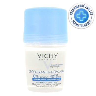 Vichy Deodorant Mineral Roll On 48H