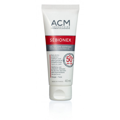 Acm Sebionex Gel Solaire Matifiant Spf 50+ 40 Ml