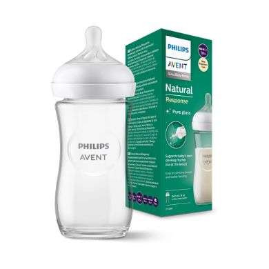 Avent Biberon Natural En Verre 240 Ml 1Mois+ 8 Oz