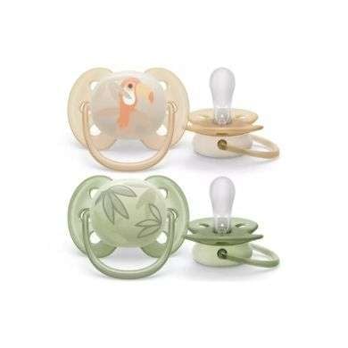 Avent Sucettes Orthodontique Ultra Soft Peau Sensible 0-6 Mois Pack De 2