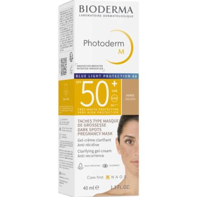 Bioderma Photoderm M Creme Teintee Protectrice Bleu Light Doree Spf50+ 40 Ml