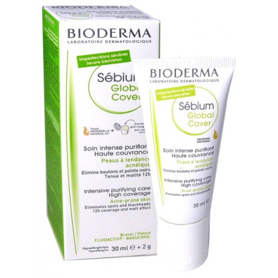 Bioderma Sebium Global Cover Soin Intense Purifiant Teinte Universelle 30 Ml
