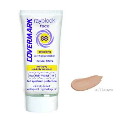 Covermark Rayblock Face Spf 80 +Teinte Marron Clair 50 Ml