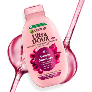 garnier garnier ultra doux grape moisture shampooing hydratant regenerant vignes merveilleuses ml shampoings usage frequent png