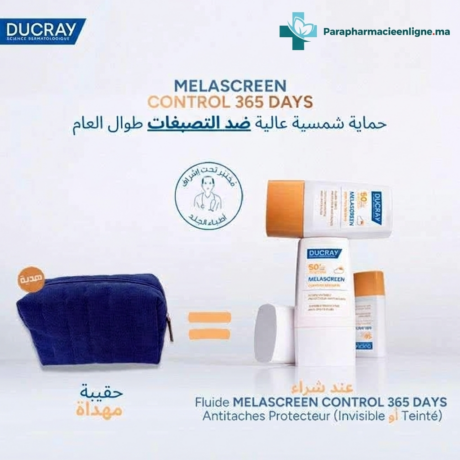 DUCRAY OFFRE MELASCREEN SPF + FLUIDE ITEINTE PROTECTEUR ANTI TACHES ACIDE AZELAIC ML + TROUSSE OFFERTE